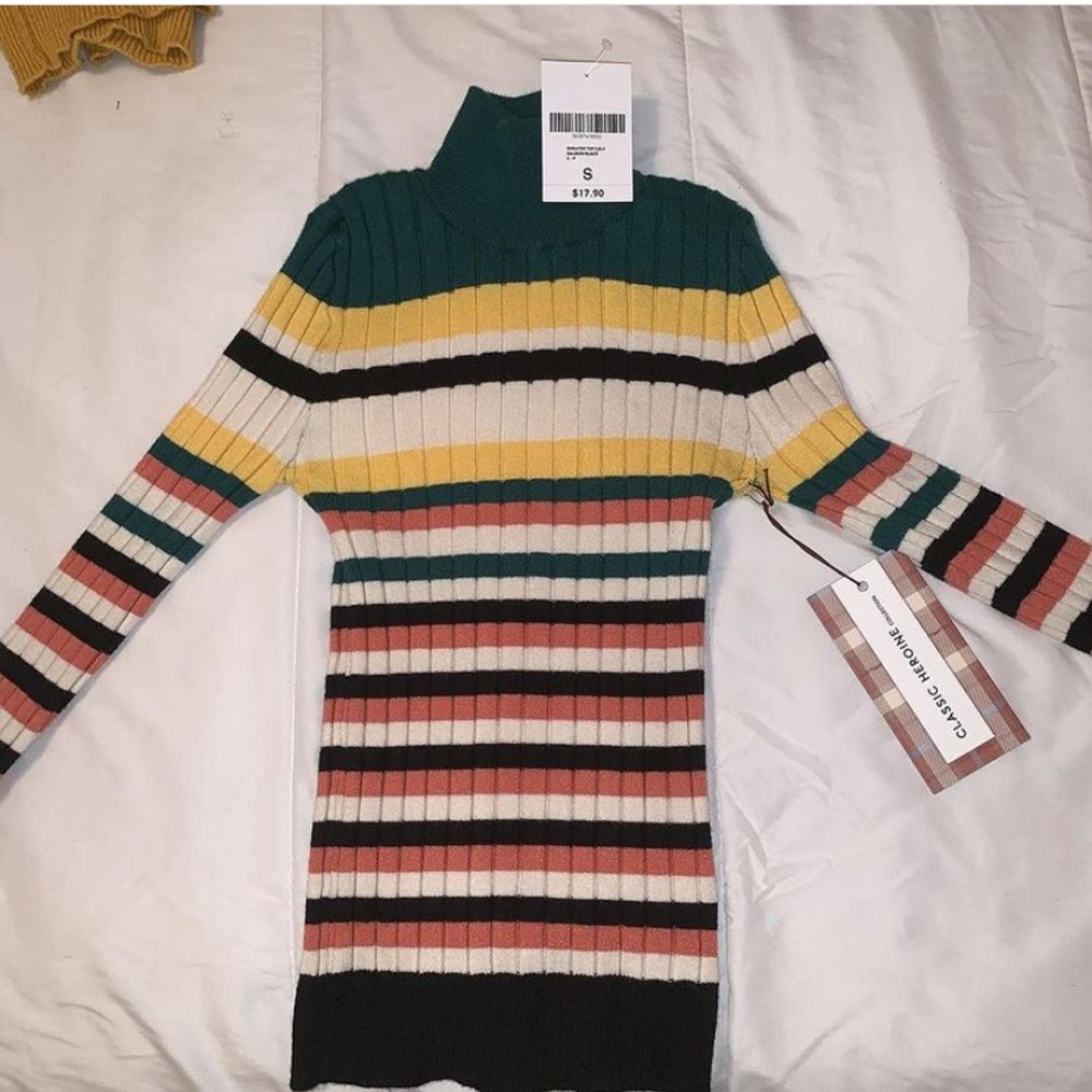 striped turtleneck